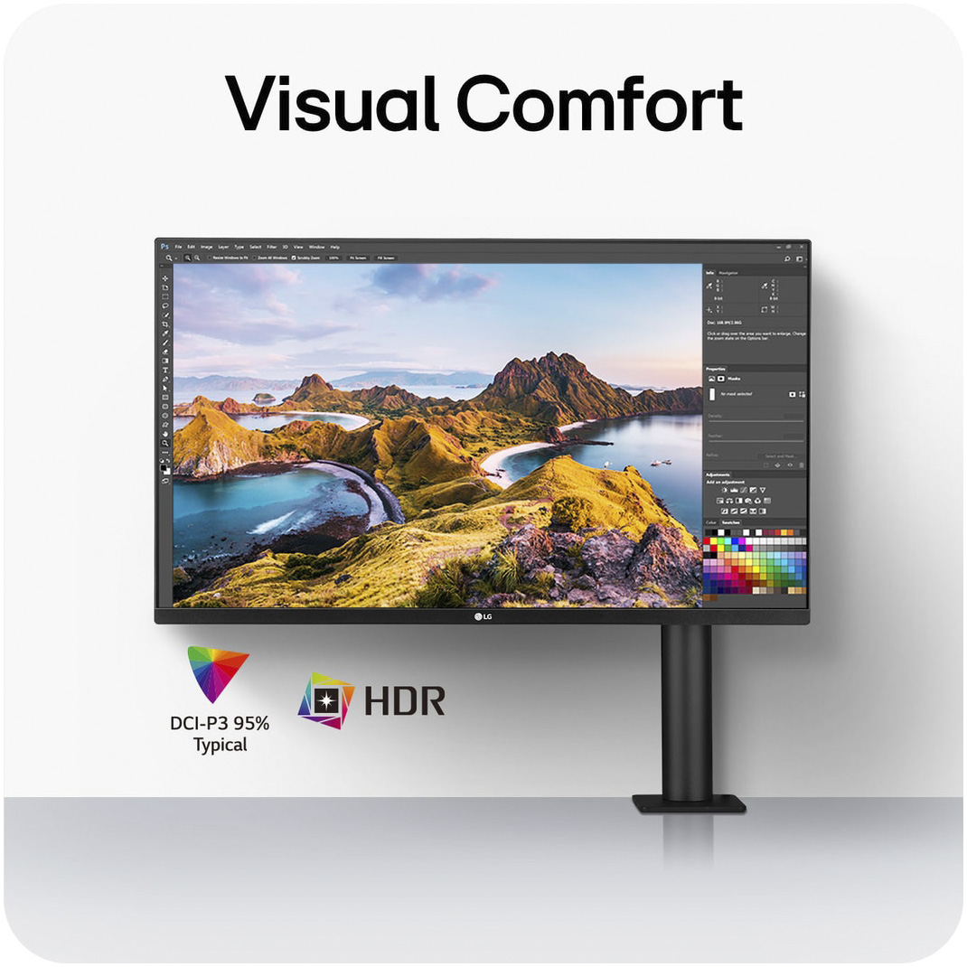Монітор 31.5" LG UltraFine Ergo 32UN880K-B
