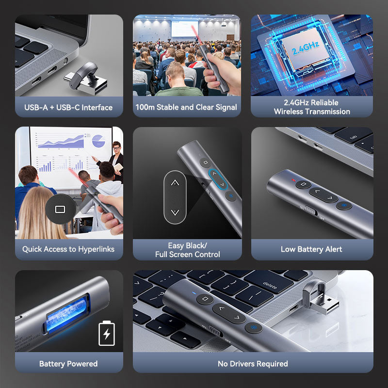 Презентер VENTION PowerPoint Clicker with Red Laser Pointer