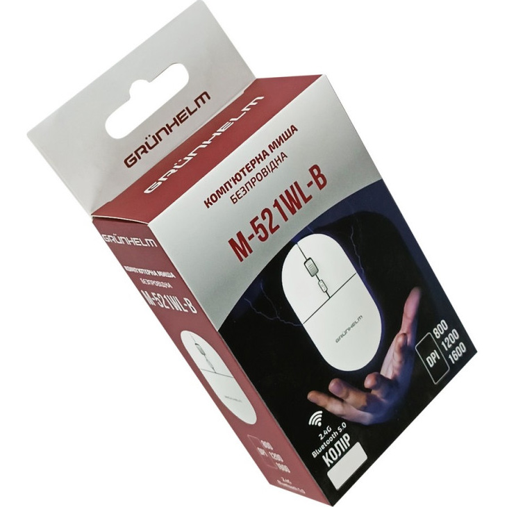 Миша GRUNHELM M-521 Wireless White