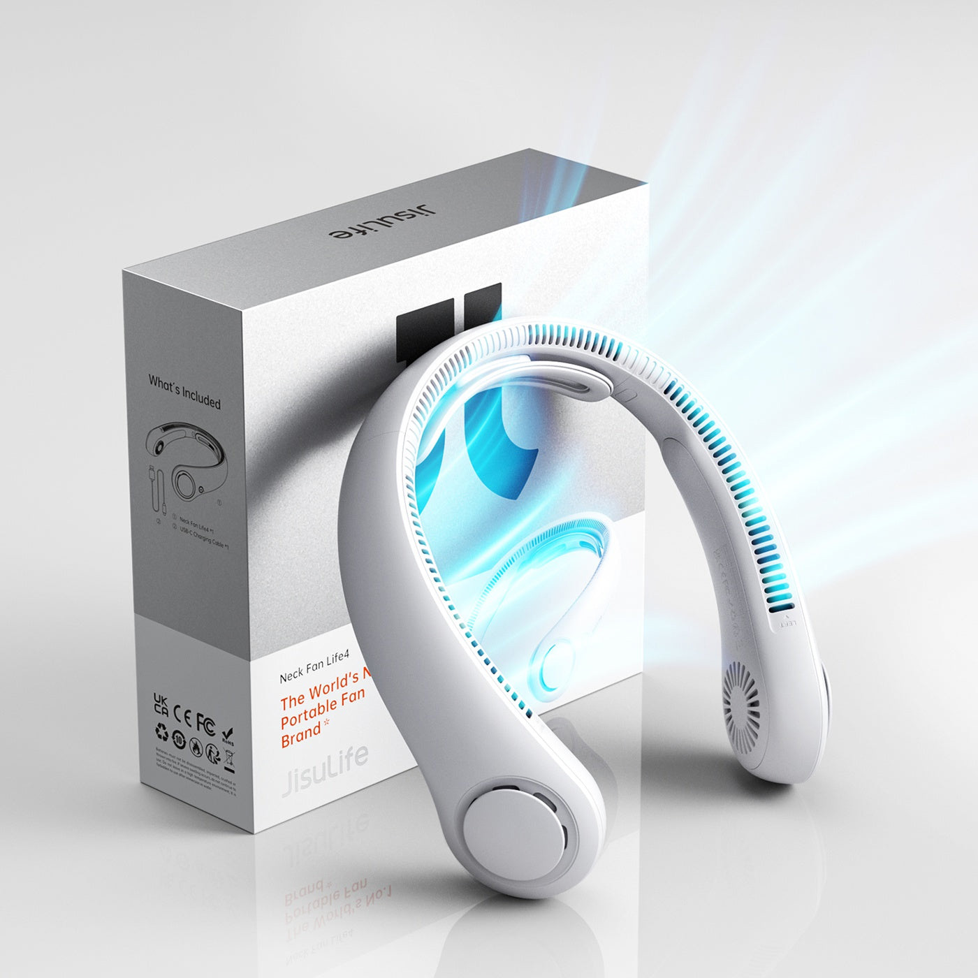 Портативний вентилятор на шию JISULIFE Neck Fan Life4 Gray