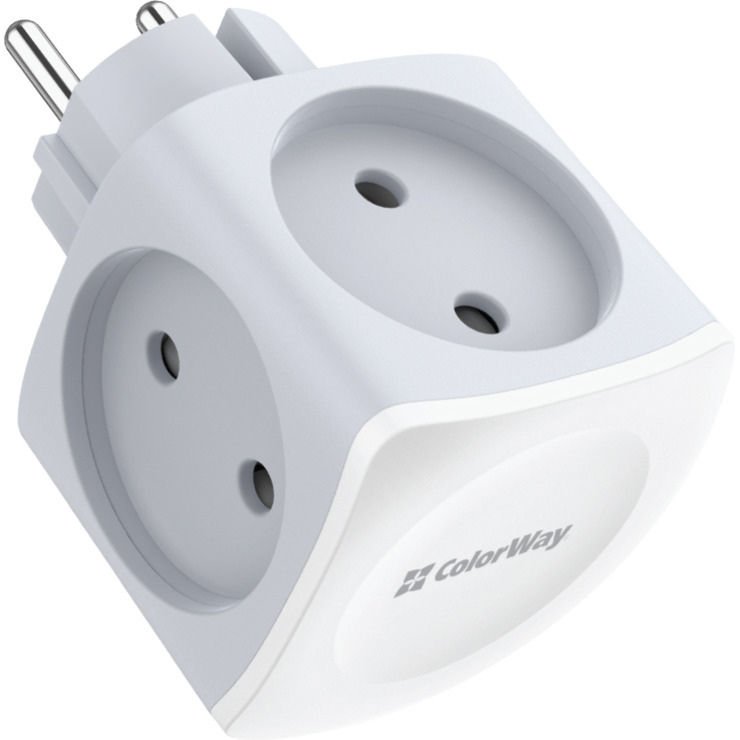 Сетевой разветвитель COLORWAY CW-CHE4W White, 4 розетки
