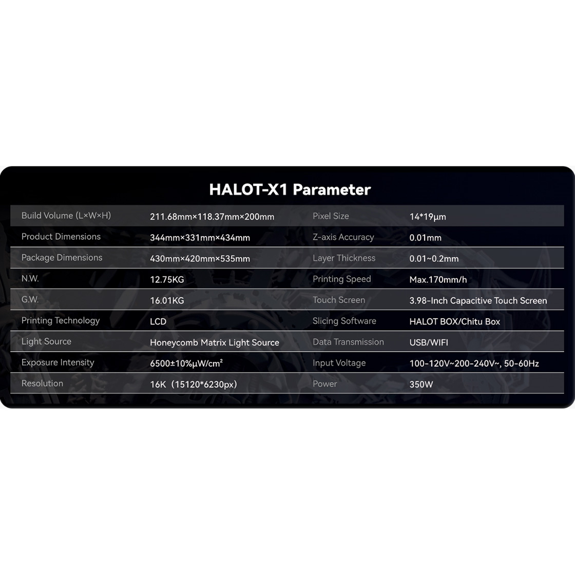 3D принтер CREALITY Halot-X1 Combo (1003040265I)