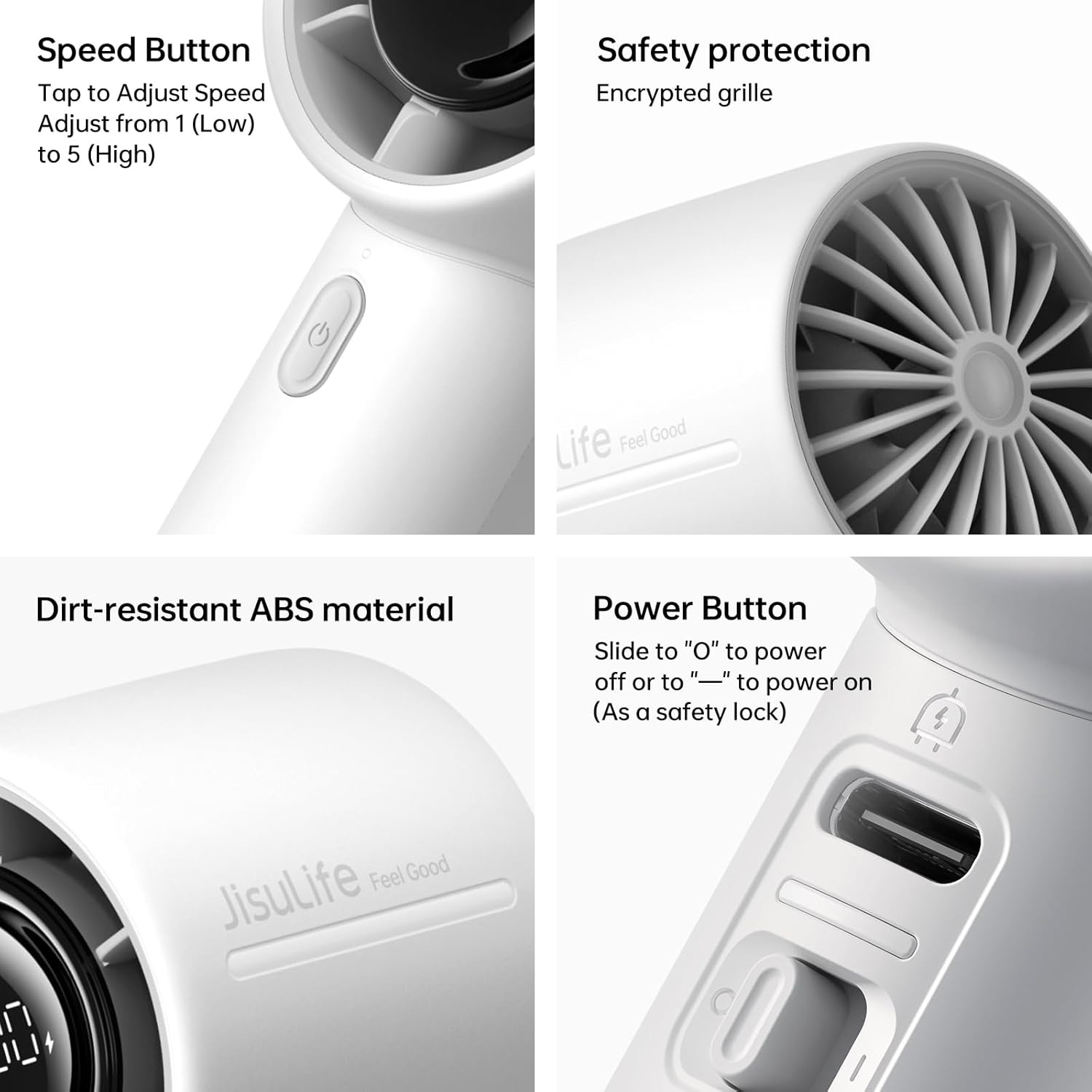 Портативний ручний вентилятор JISULIFE Handheld Fan Life10S Gray