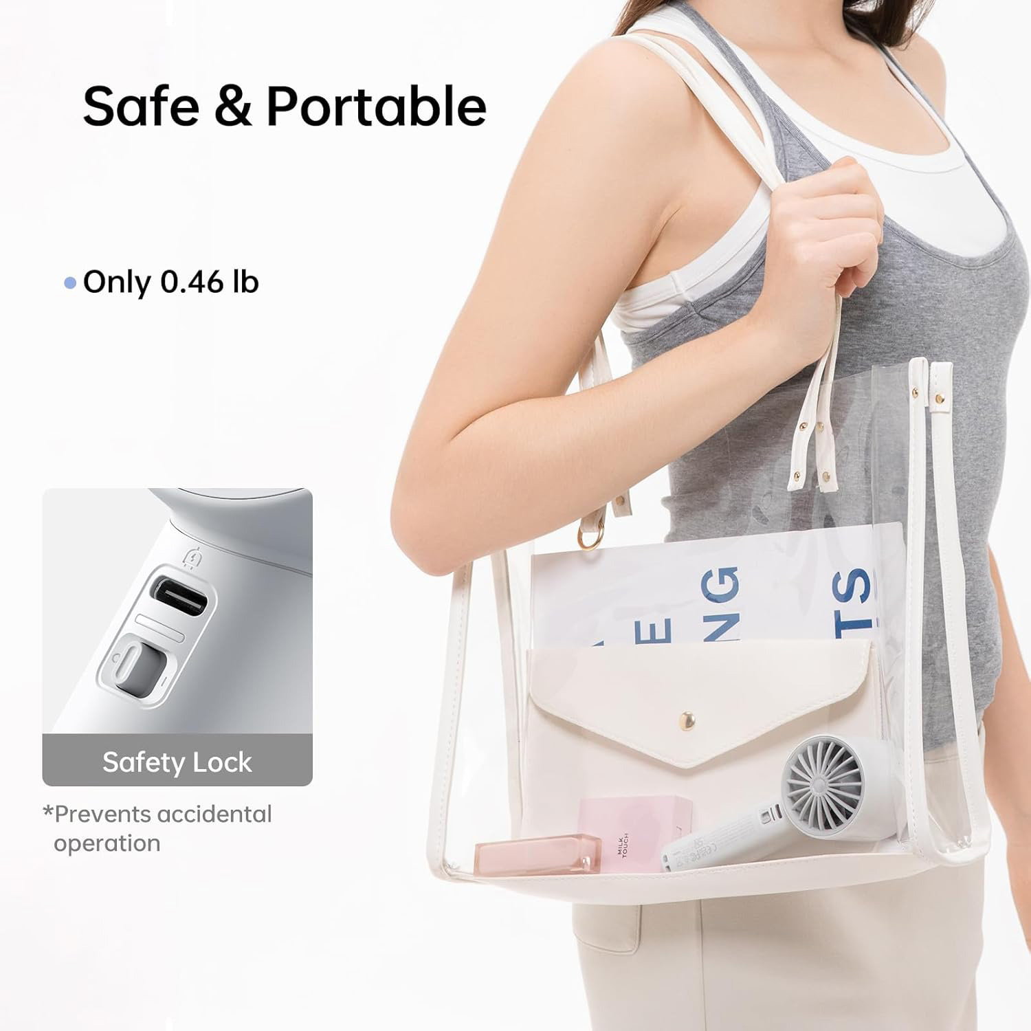 Портативний ручний вентилятор JISULIFE Handheld Fan Life10S Gray