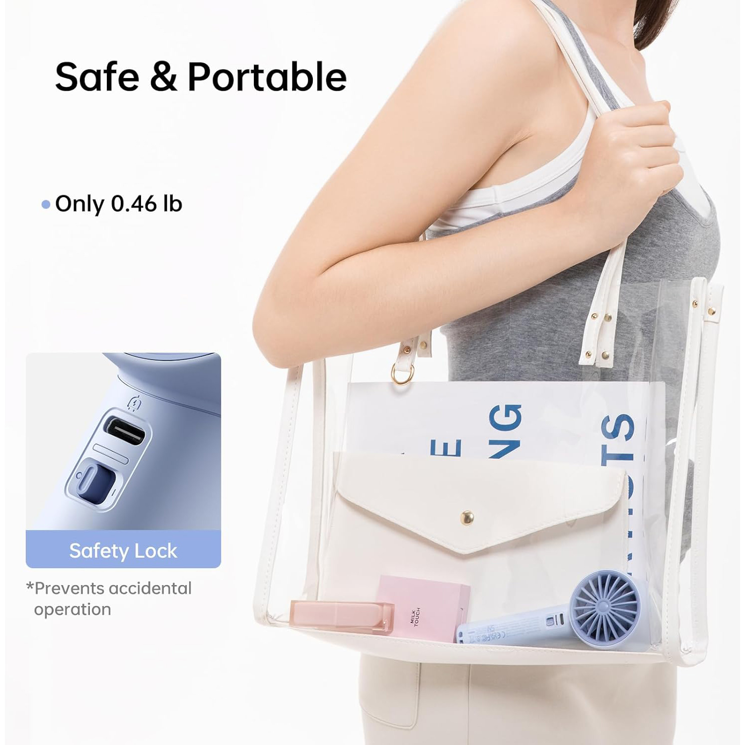 Портативний ручний вентилятор JISULIFE Handheld Fan Life10S Sunny Blue