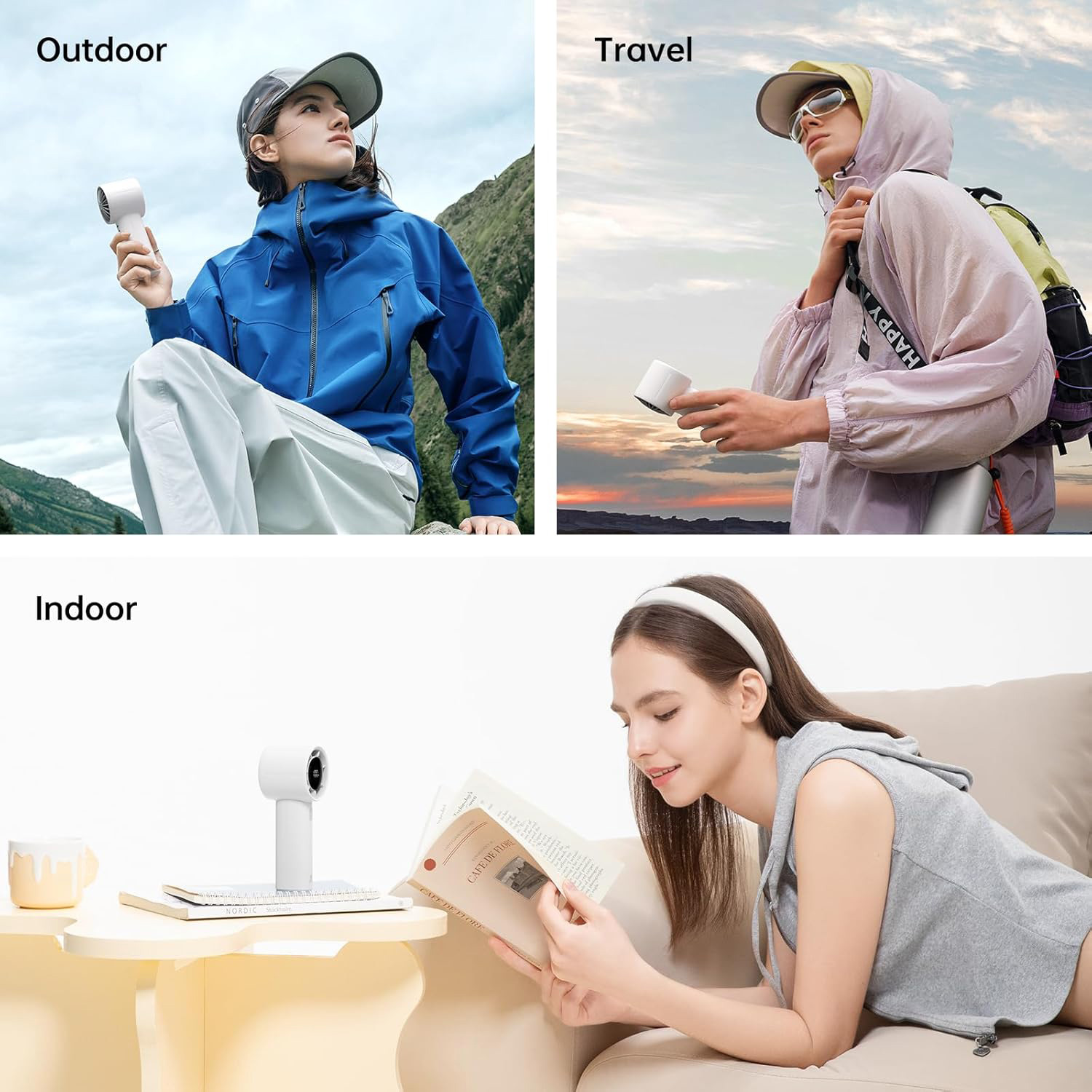 Портативний ручний вентилятор JISULIFE Handheld Fan Life10S Sunny Blue