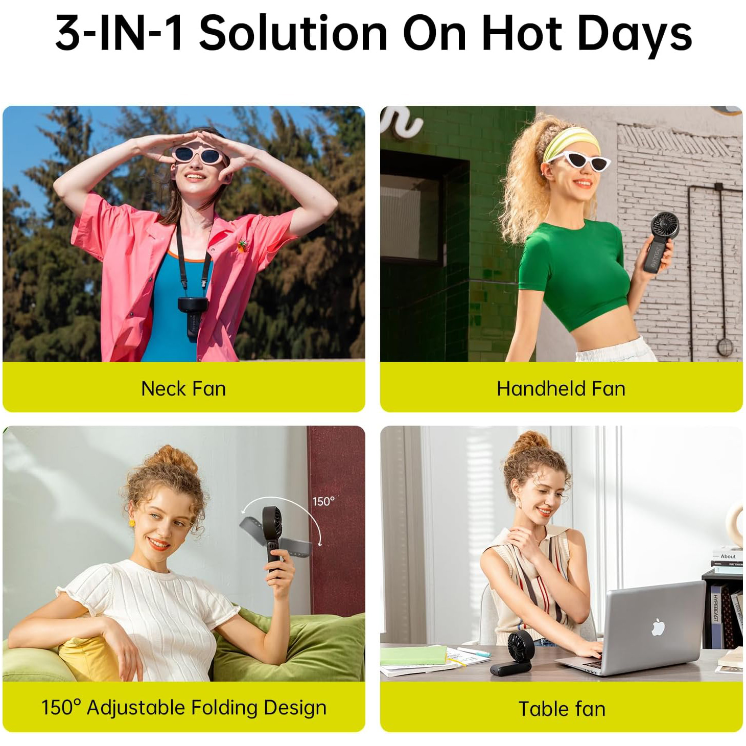 Портативний ручний вентилятор JISULIFE Handheld Fan Life7 Black