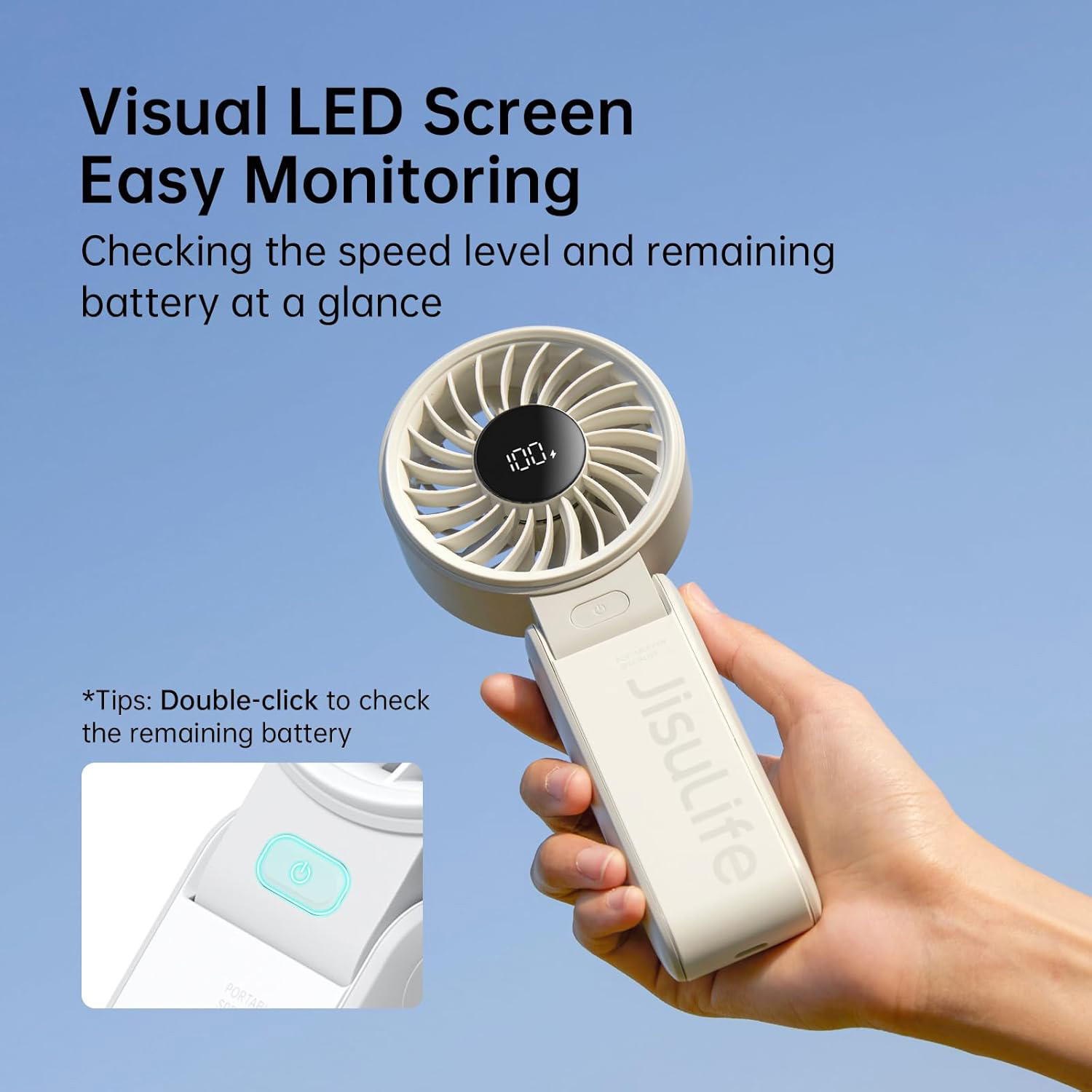 Портативний ручний вентилятор JISULIFE Handheld Fan Life7 Gray