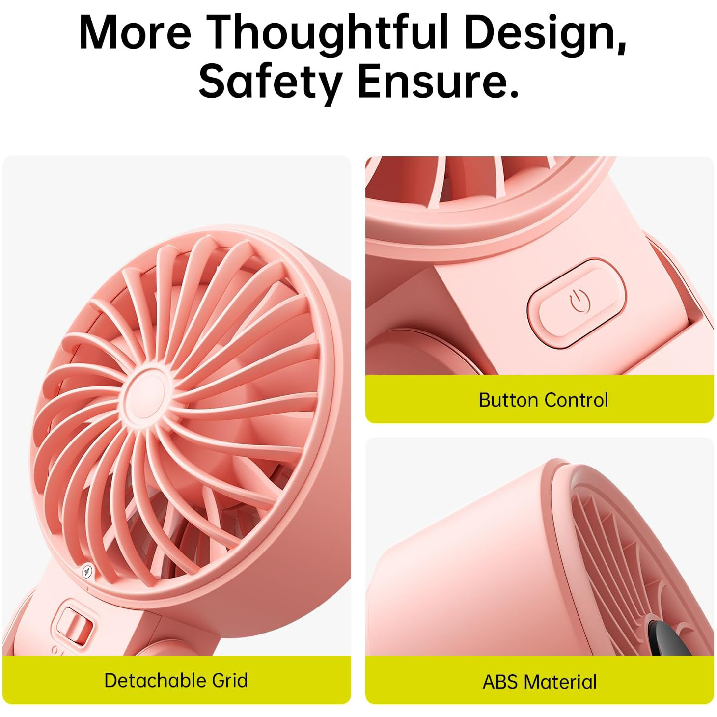 Портативний ручний вентилятор JISULIFE Handheld Fan Life7 Pink