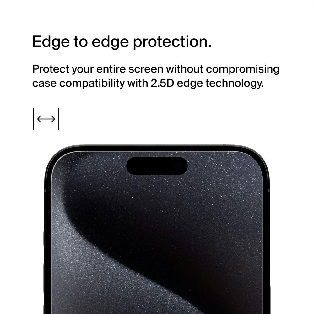 Защитное стекло BELKIN ScreenForce Tempered Glass Anti-Microbial для iPhone 15 Pro (OVA137ZZ)