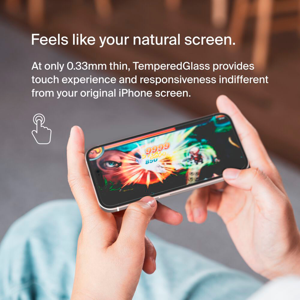 Защитное стекло BELKIN ScreenForce Tempered Glass Anti-Microbial для iPhone 15 Pro (OVA137ZZ)