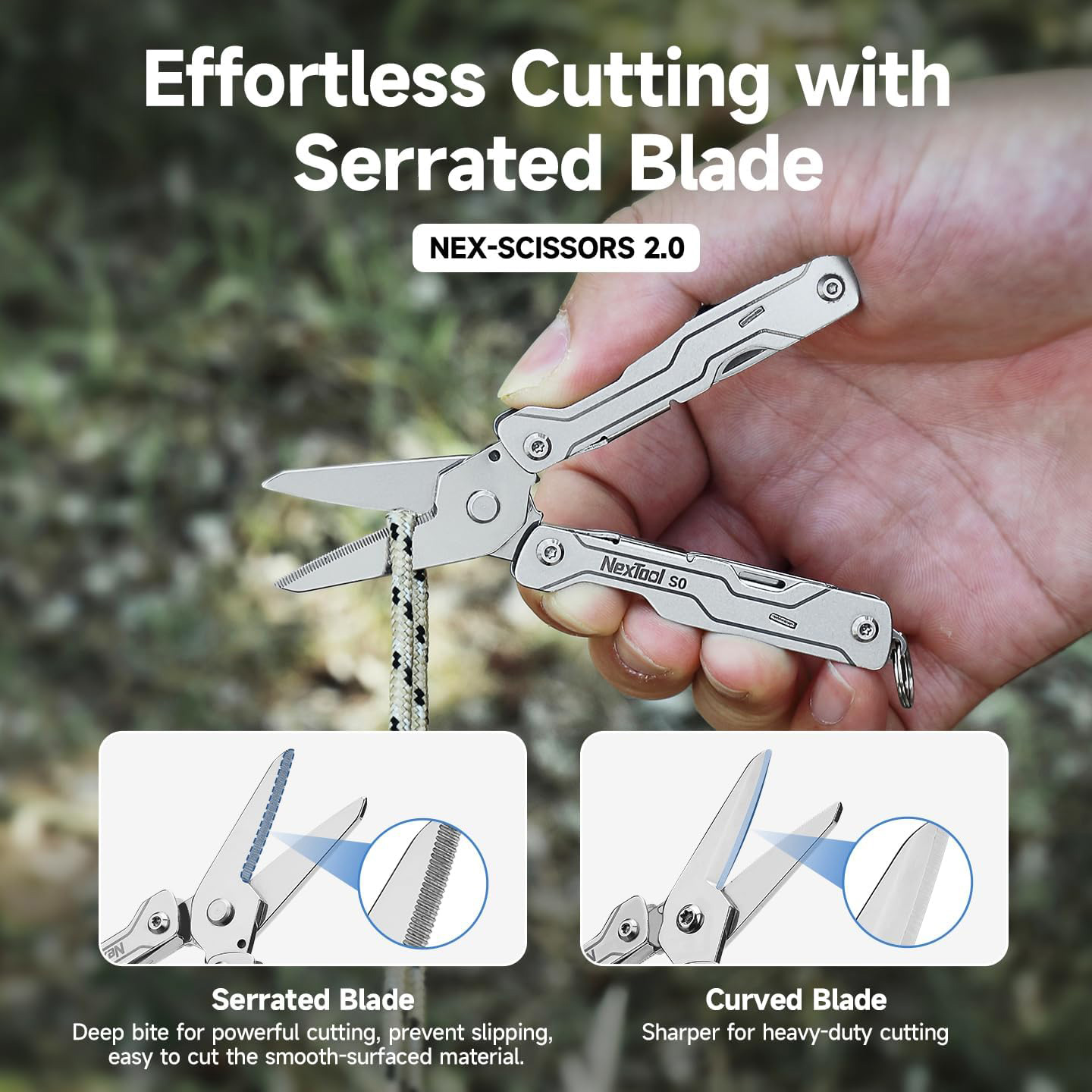 Мультитул NEXTOOL Micro Sailor Scissors S0 Silver (NE20417)