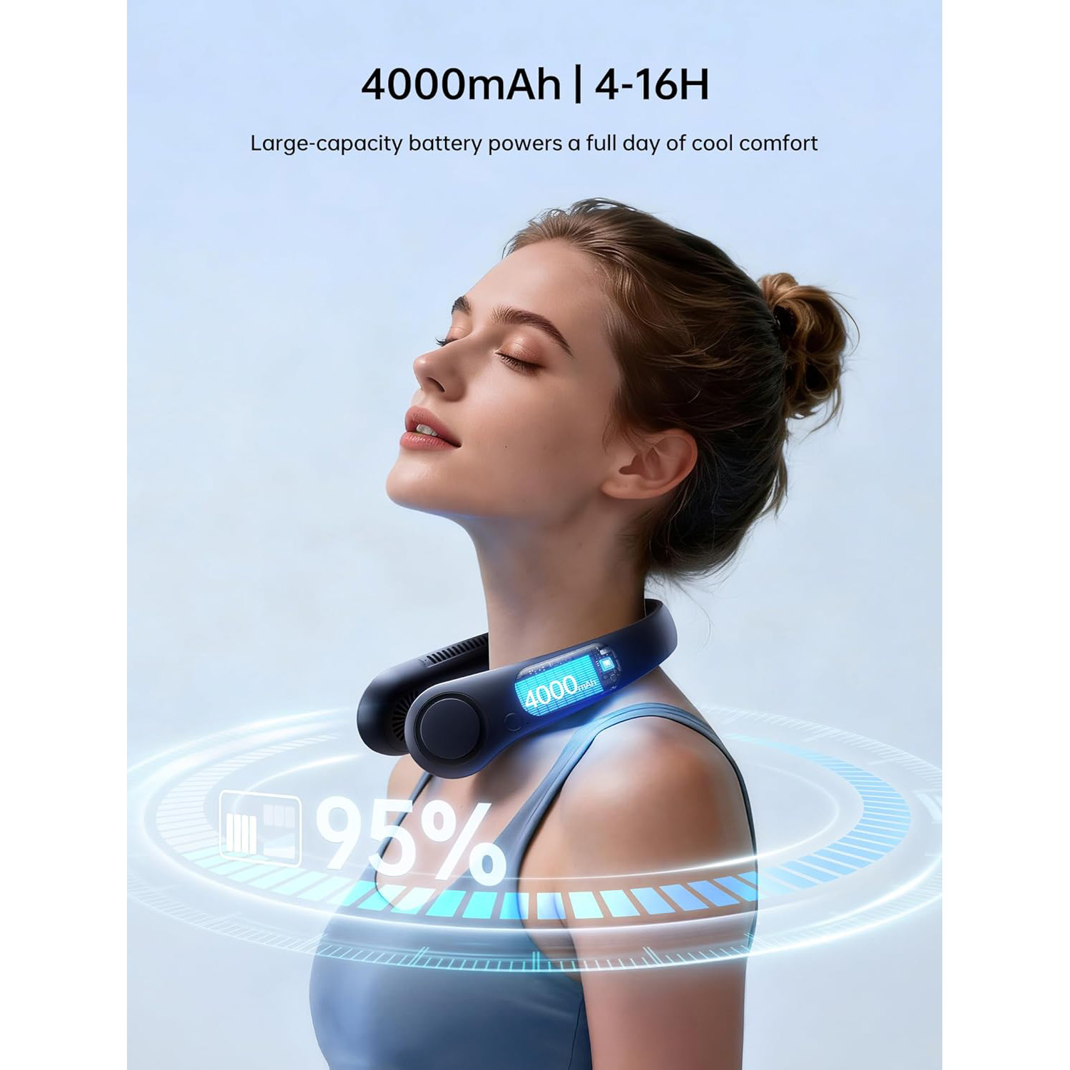 Портативний вентилятор на шию JISULIFE Neck Fan Life3 Blue
