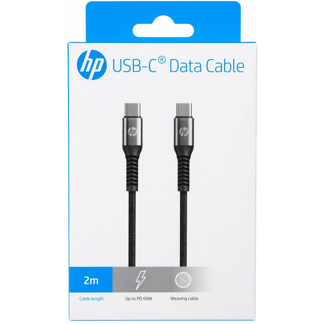 Кабель HP USB-C to USB-C 2м Black (DHC-TC112G-2M)