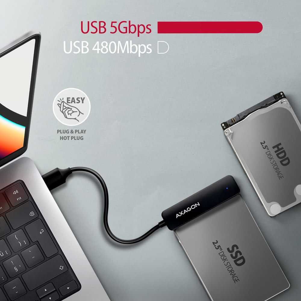 Адаптер AXAGON 2.5" SATA to USB3.2 (ADSA-FP2A)