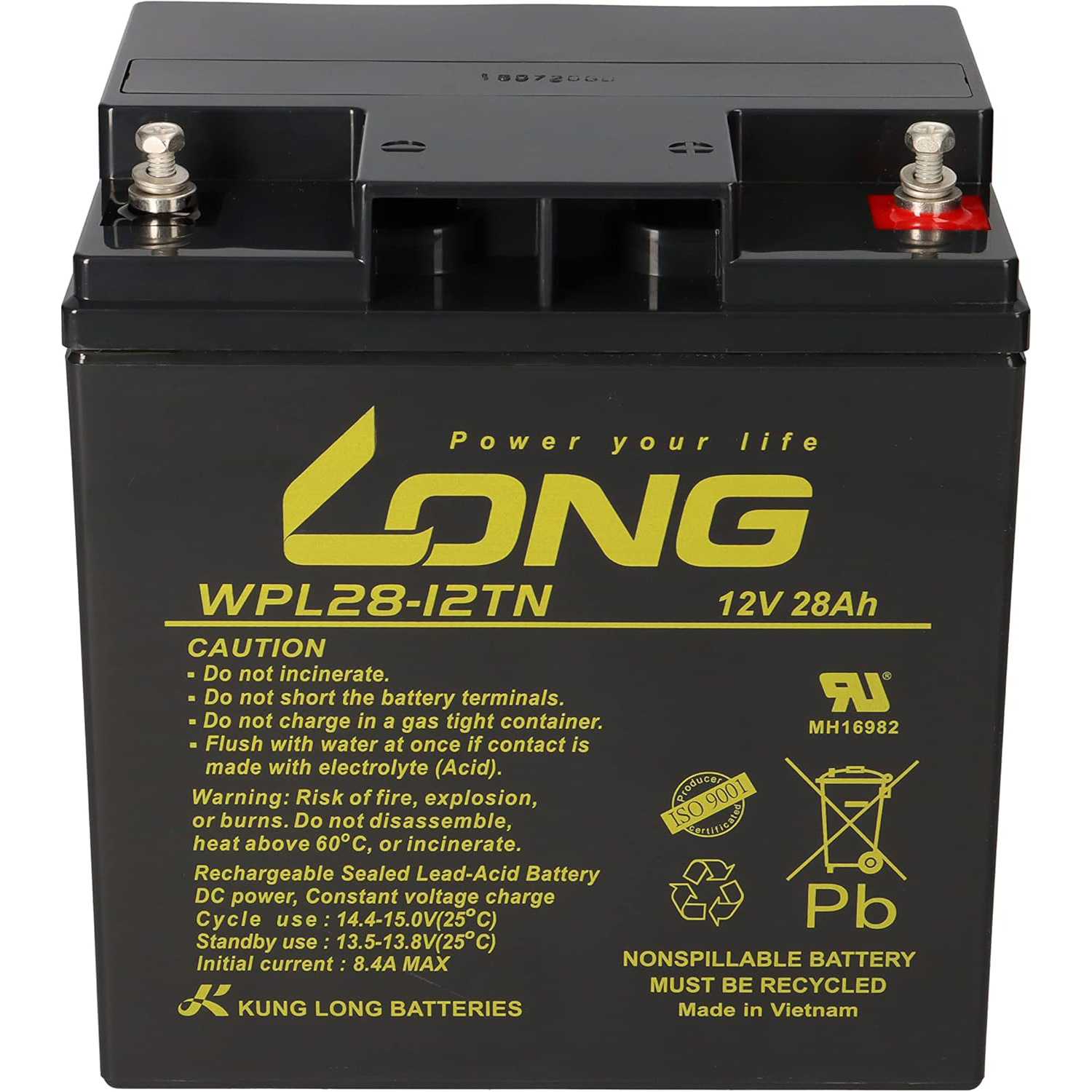 Аккумуляторная батарея KUNG LONG WPL28-12TN (12В, 28Ач)