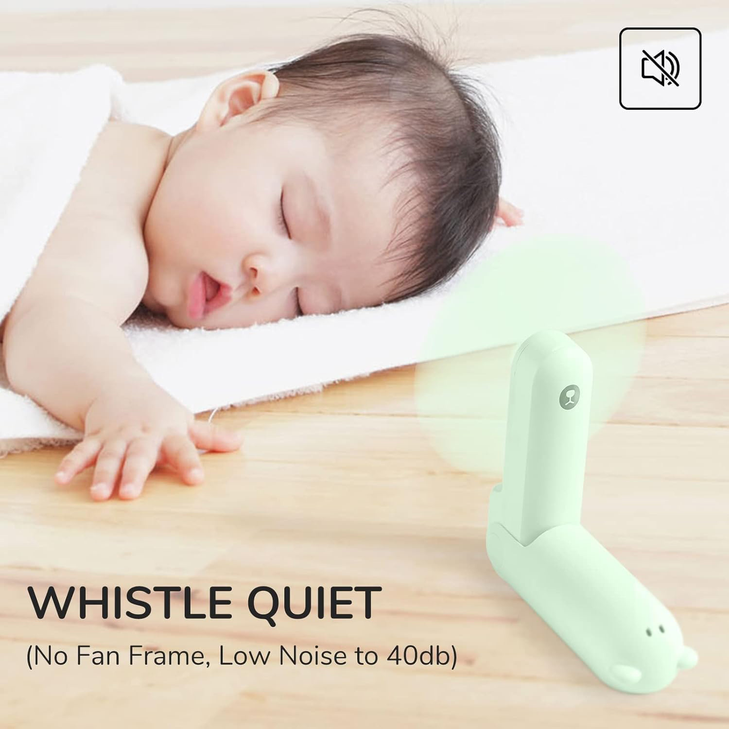Портативний ручний вентилятор JISULIFE Handheld Fan Life8 Plus Mint Green