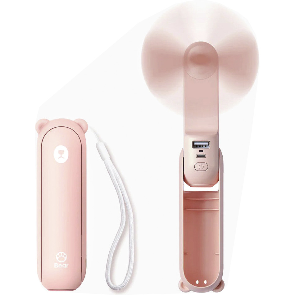 Портативний ручний вентилятор JISULIFE Handheld Fan Life8 Plus Pink
