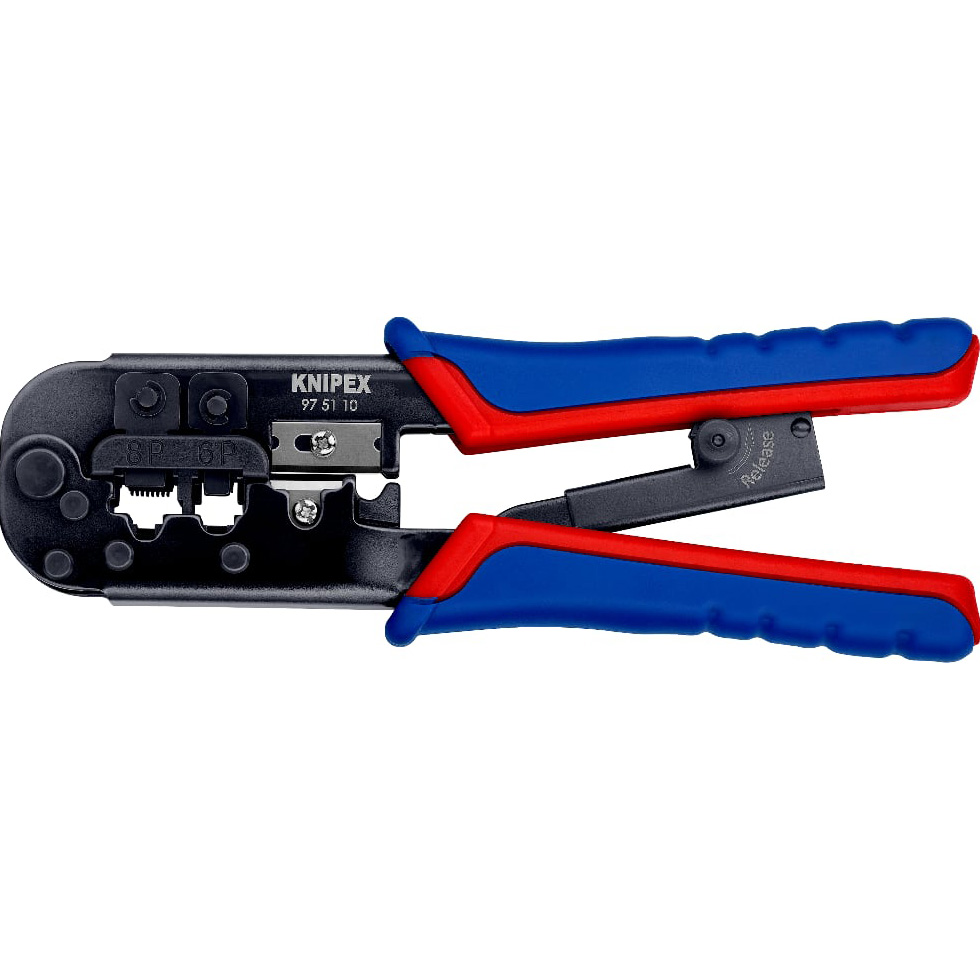 Інструмент для обтиску крученої пари KNIPEX Crimping Pliers for Western Plugs (97 51 10 SB)