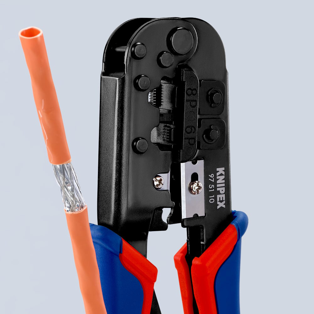 Інструмент для обтиску крученої пари KNIPEX Crimping Pliers for Western Plugs (97 51 10 SB)