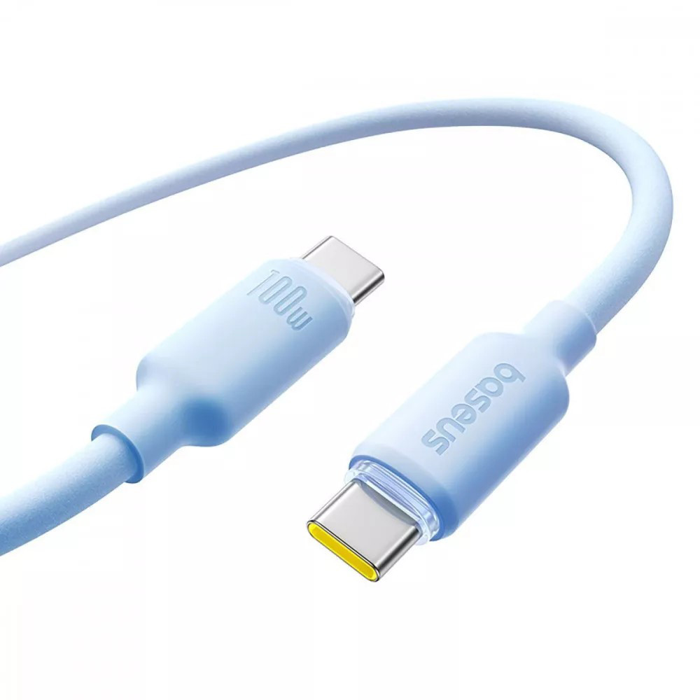 Кабель BASEUS Foamed Silicone Type-C to Type-C PD 100W 1м Blue (E0426702)