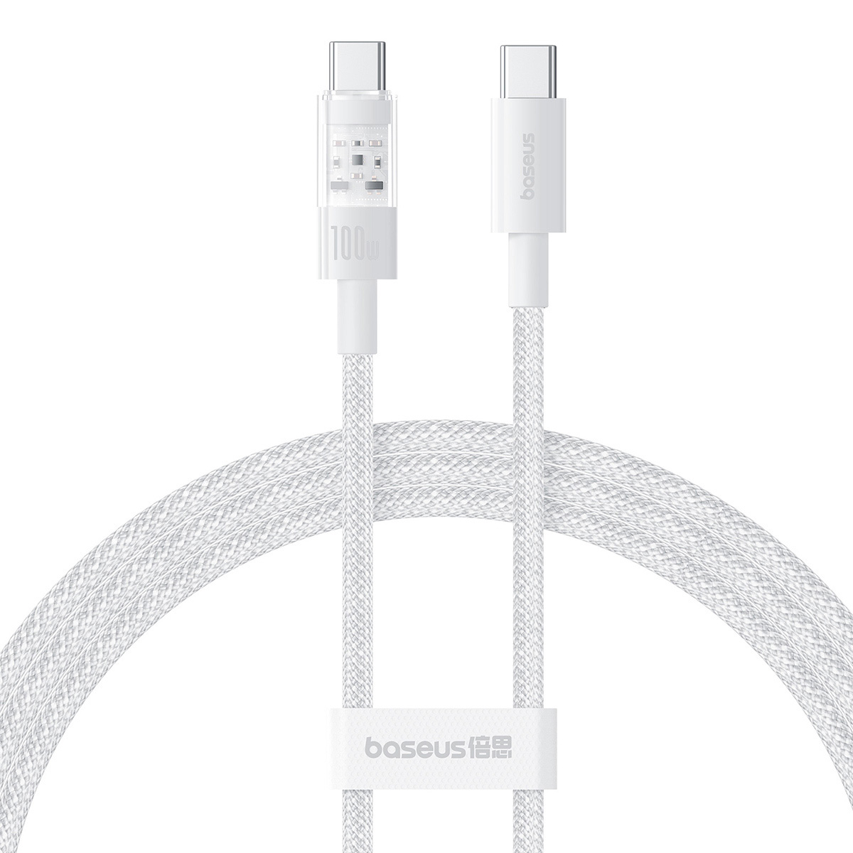 Кабель BASEUS Gem Fast Charging Data Cable USB to USB-C 100W 1м Moon White (P10373000211-00)