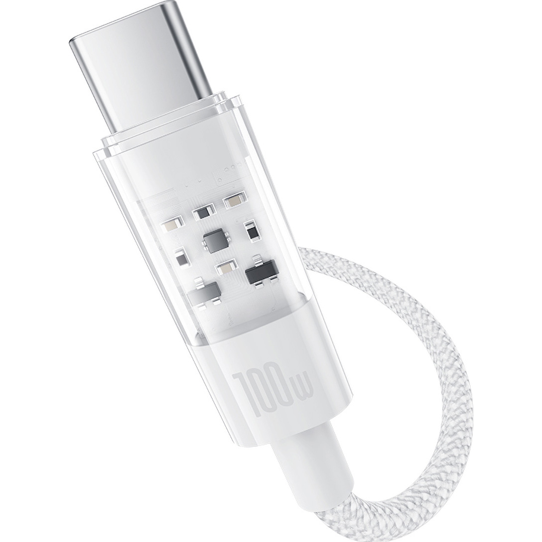 Кабель BASEUS Gem Fast Charging Data Cable USB to USB-C 100W 1м Moon White (P10373000211-00)