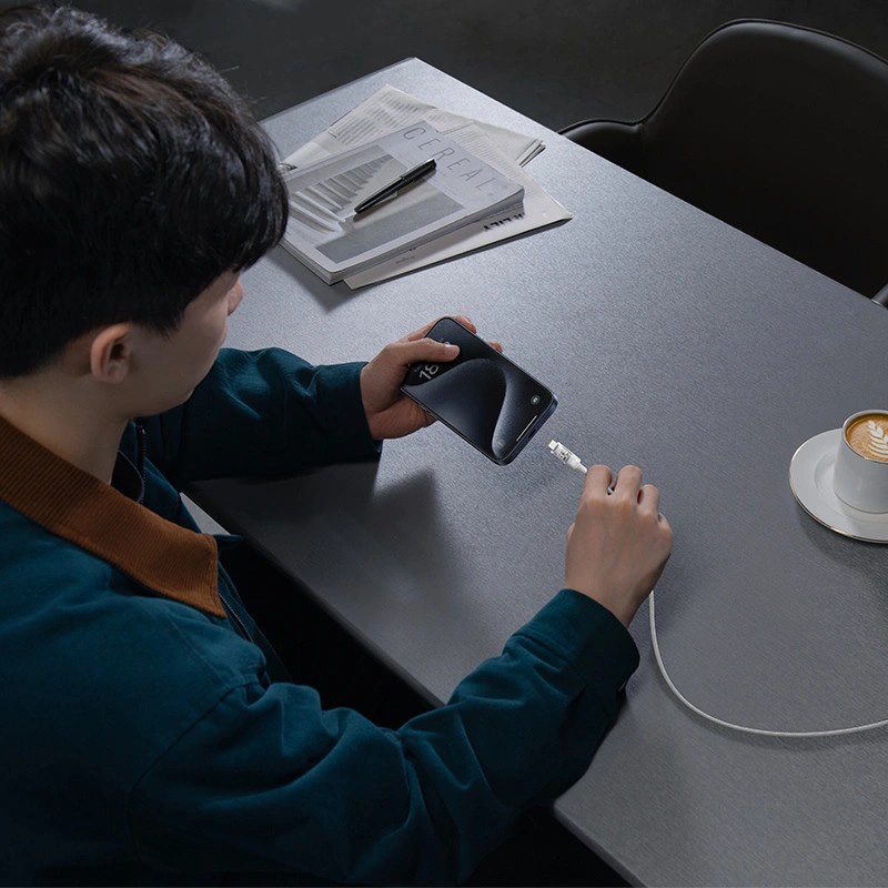Кабель BASEUS Gem Fast Charging Data Cable USB to USB-C 100W 1м Moon White (P10373000211-00)