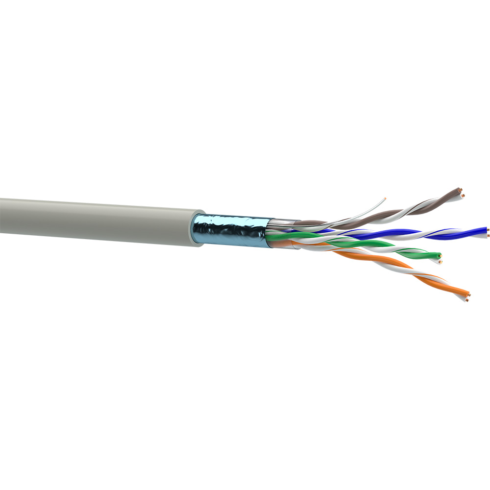 Кабель мережевий ОДЕСКАБЕЛЬ FTP Cat.5e кпвнг-HFЭ-ВП (100) LSZH 4x2x0.50 CU Gray 305м (7932236-305)