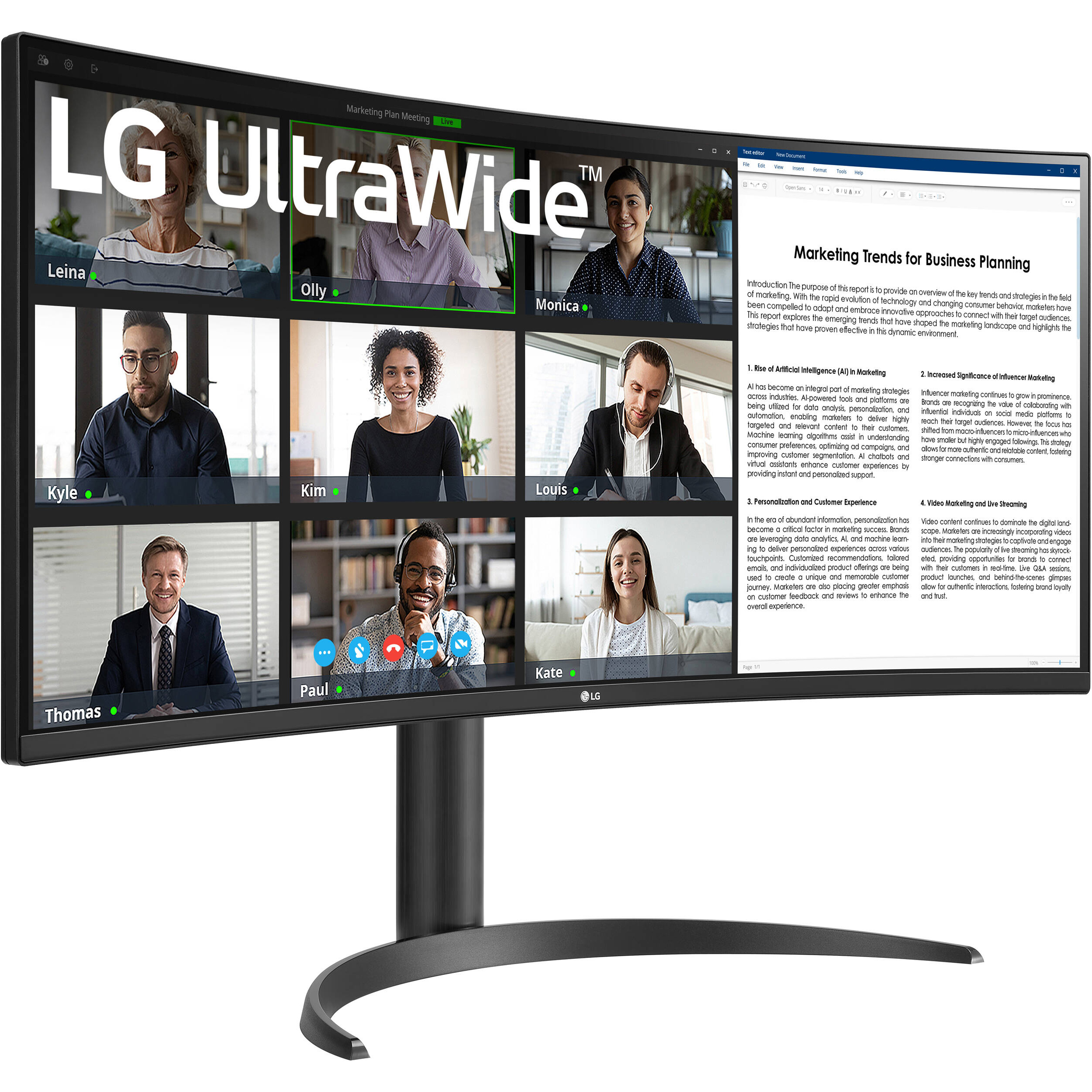 Монітор 34" LG UltraWide 34WR55QK-B