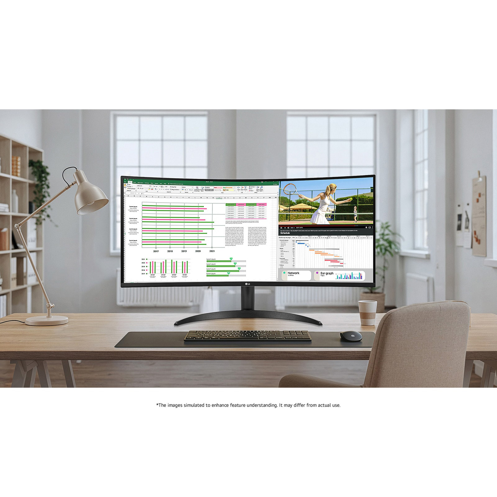 Монітор 34" LG UltraWide 34WR55QK-B