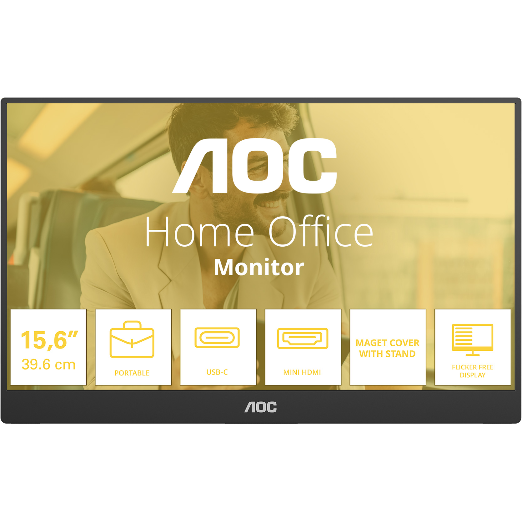 Портативный монитор 15.6" AOC 16T20E2