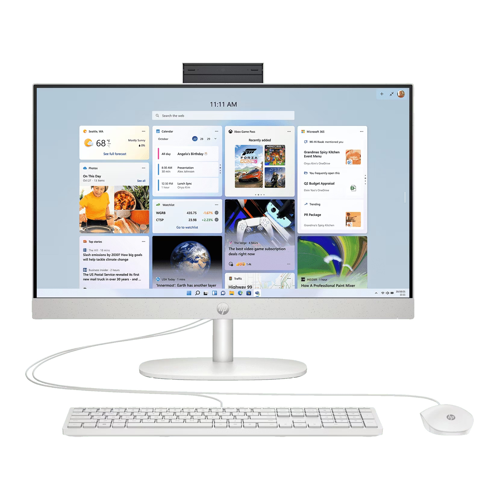 Моноблок HP 24-cr0011ua Shell White (D3SB0EA)