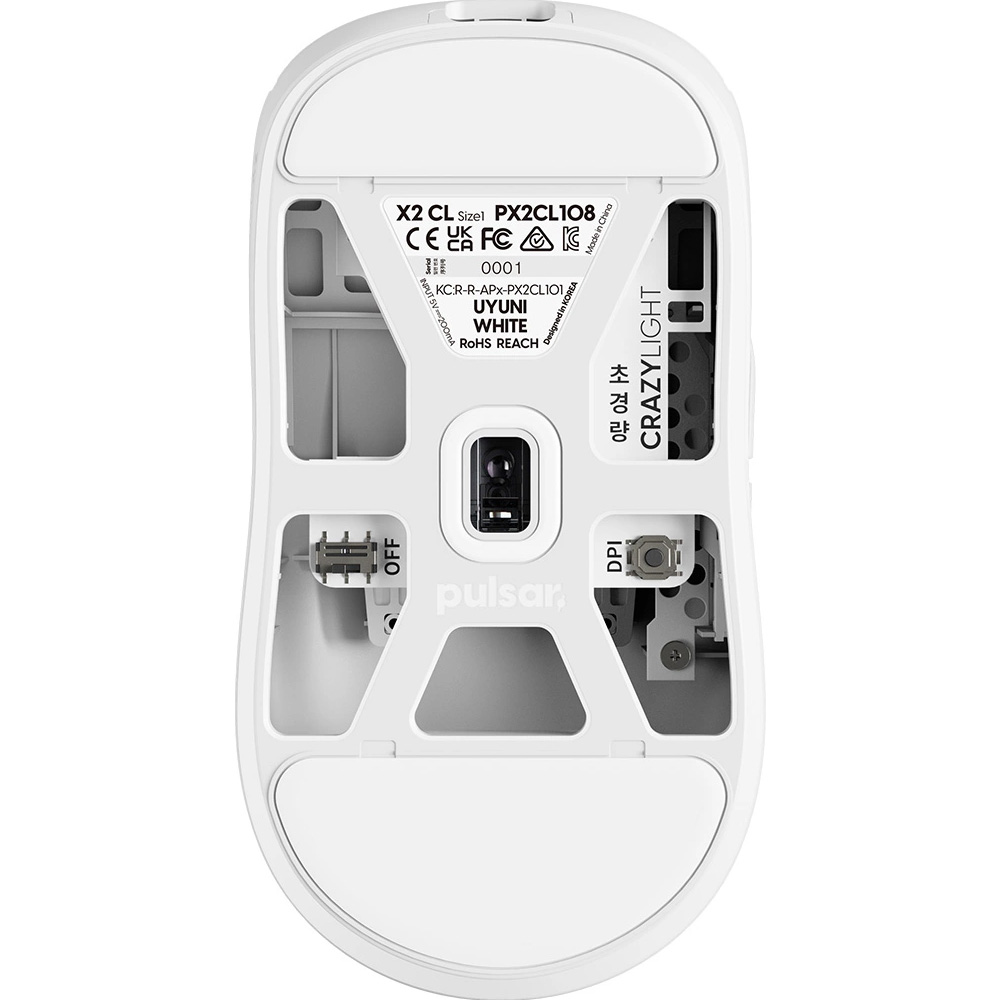 Миша ігрова PULSAR X2 CrazyLight Mini Uyuni White