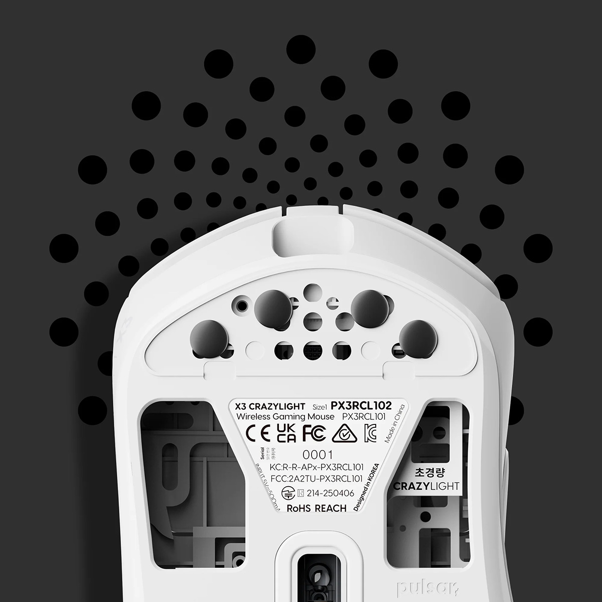 Миша ігрова PULSAR X3 CrazyLight Mini Uyuni White