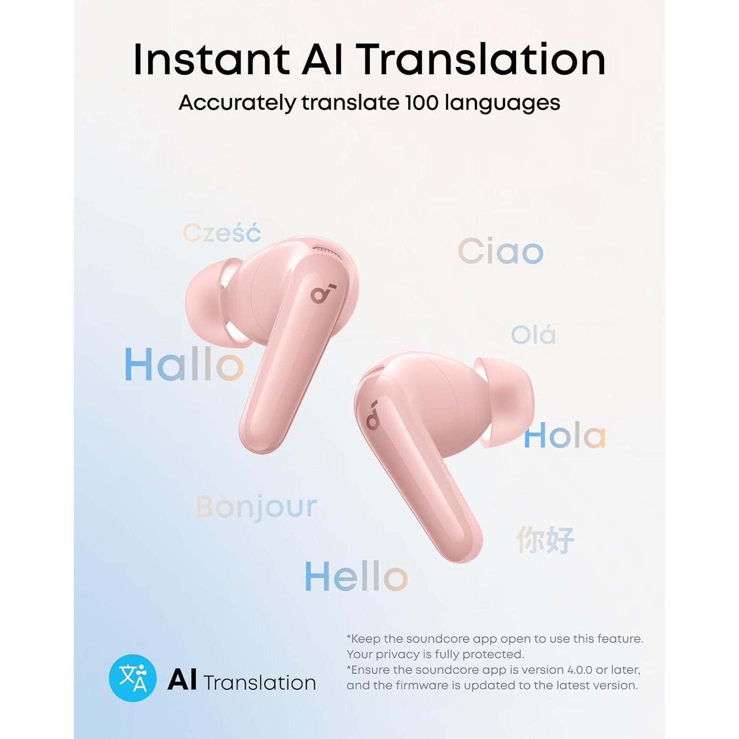 Наушники ANKER SoundCore R60i NC Pink (D1202G51)
