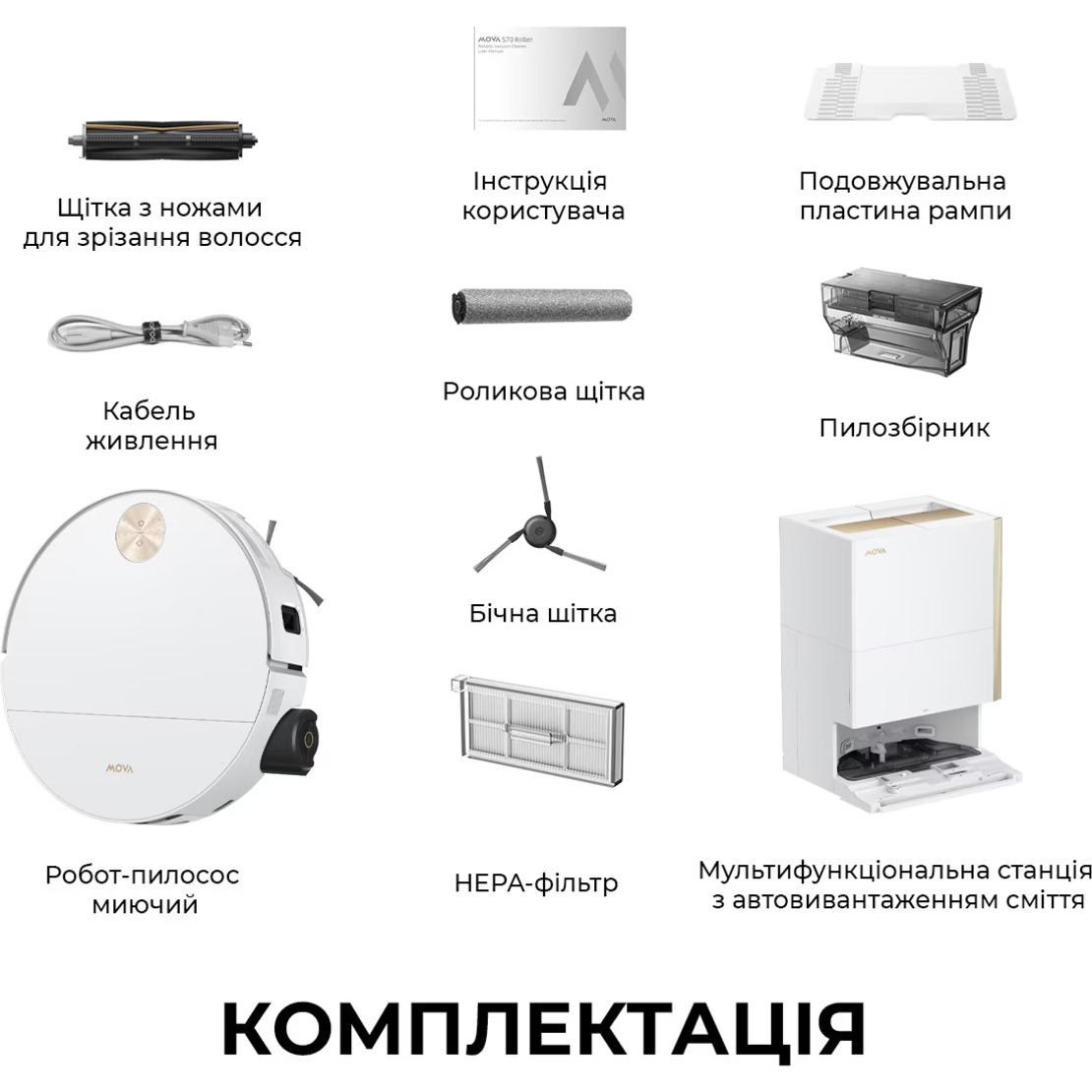 Робот-пылесос MOVA S70 Ultra Roller White (RLZ52EE-WH)