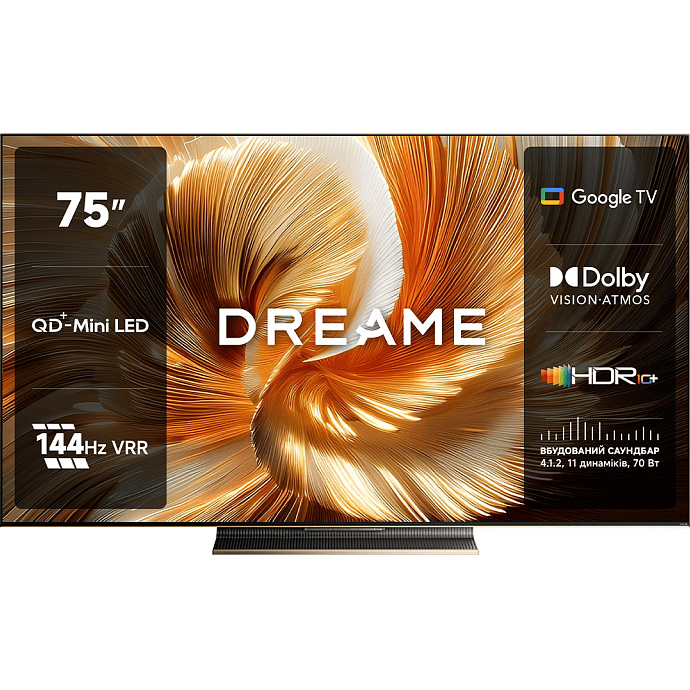Телевизор DREAME 75" QLED 4K 75S100
