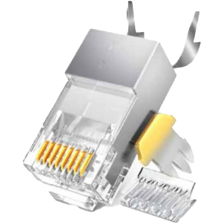 Коннектор зі вставкою VEGGIEG RJ-45 STP Cat.7 25шт/уп Silver