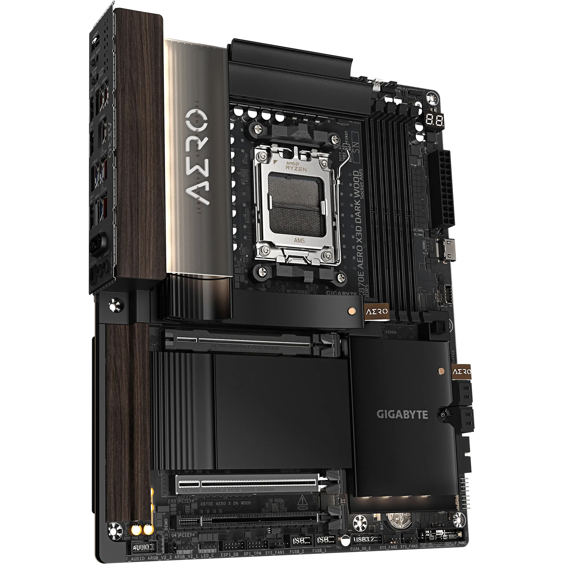 Материнская плата GIGABYTE X870E Aero X3D Dark Wood