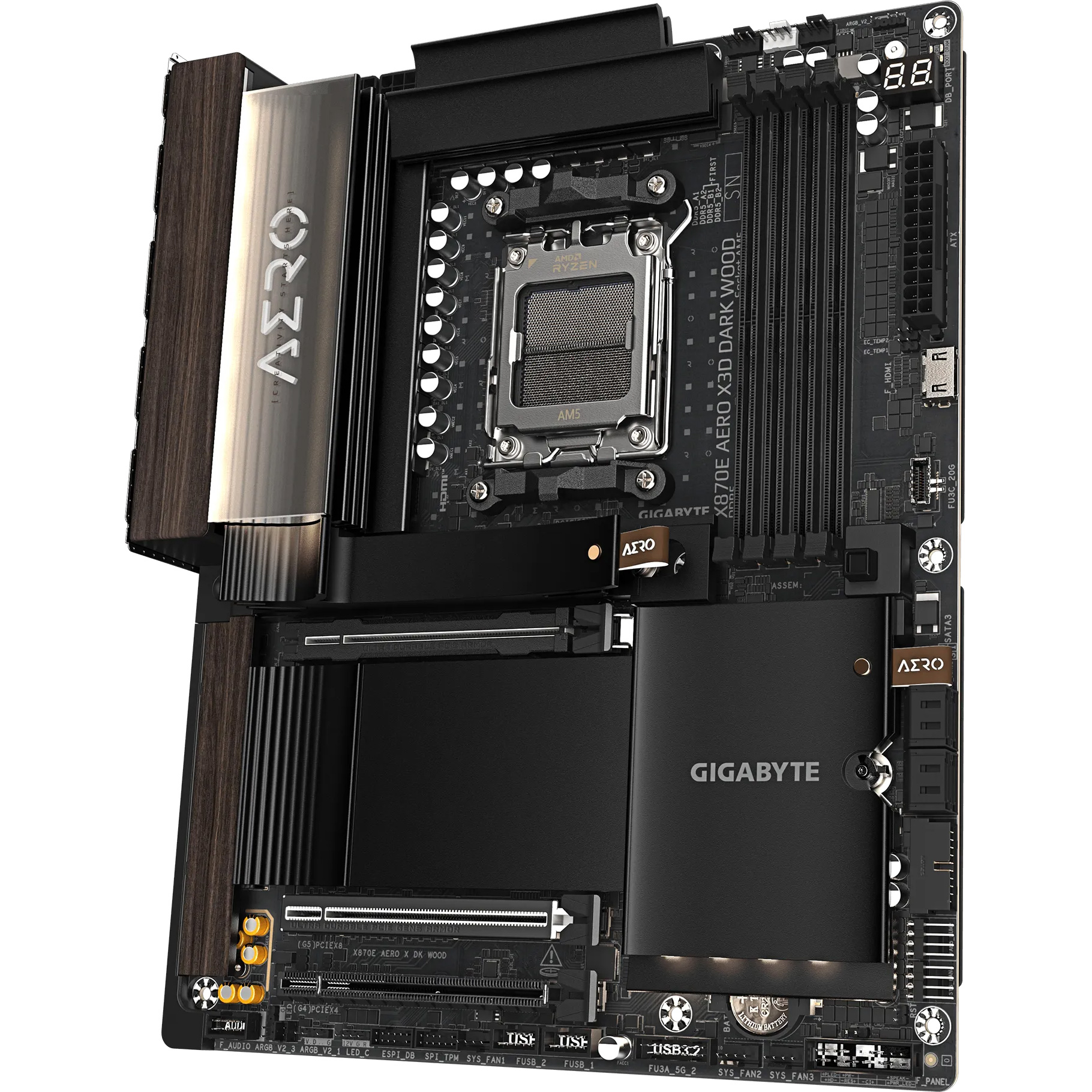 Материнская плата GIGABYTE X870E Aero X3D Dark Wood