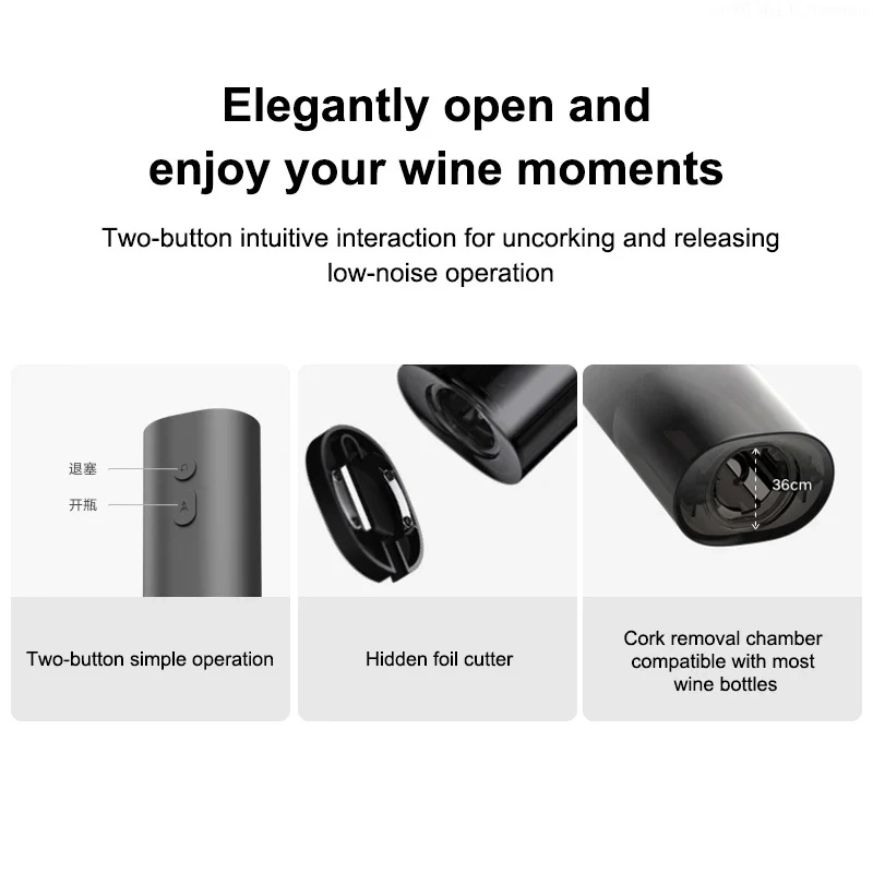 Электрический штопор Xiaomi MIJIA Electric Wine Bottle Opener (KGJ001T)