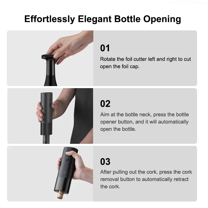 Электрический штопор Xiaomi MIJIA Electric Wine Bottle Opener (KGJ001T)