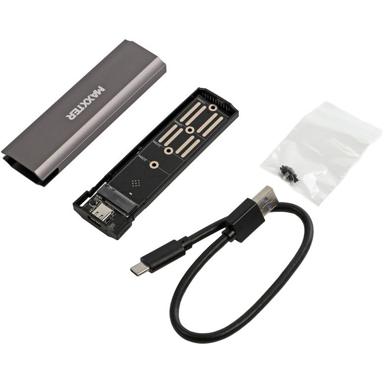Карман внешний MAXXTER NVMe SATA M.2 SSD to USB3.1 (EHDE-2280S-02)