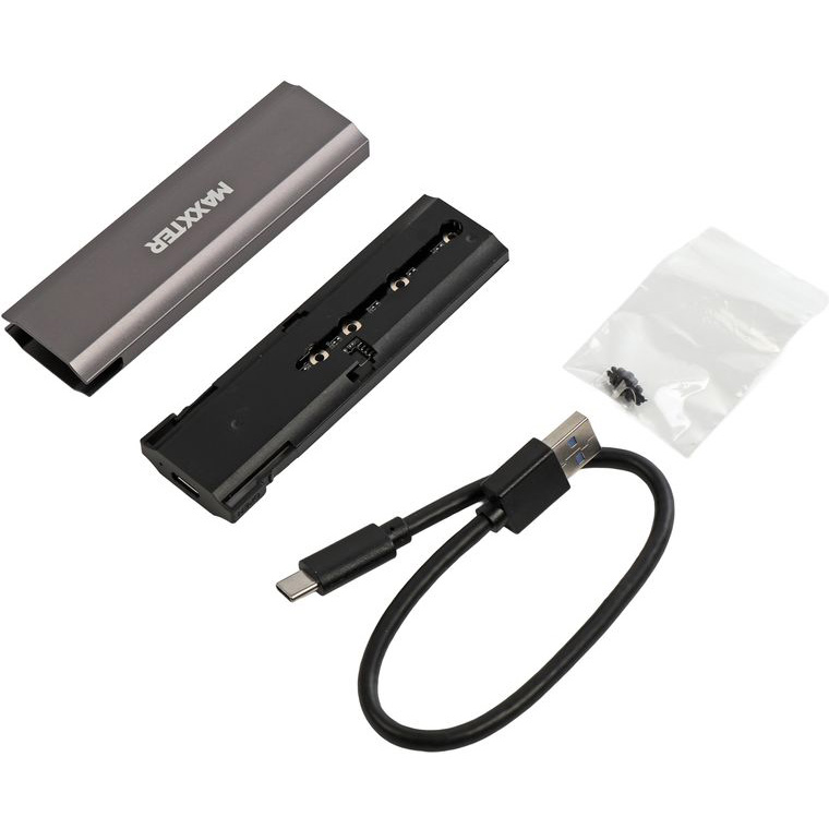 Карман внешний MAXXTER NVMe SATA M.2 SSD to USB3.1 (EHDE-2280S-02)