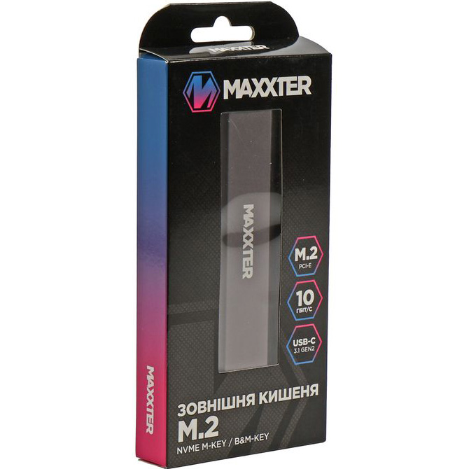 Карман внешний MAXXTER NVMe SATA M.2 SSD to USB3.1 (EHDE-2280S-02)