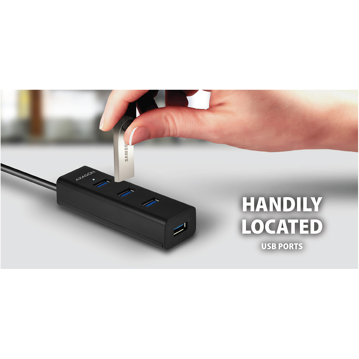 USB-хаб AXAGON 4-Port USB-A 3.0 Charging Hub w/Power Adapter
