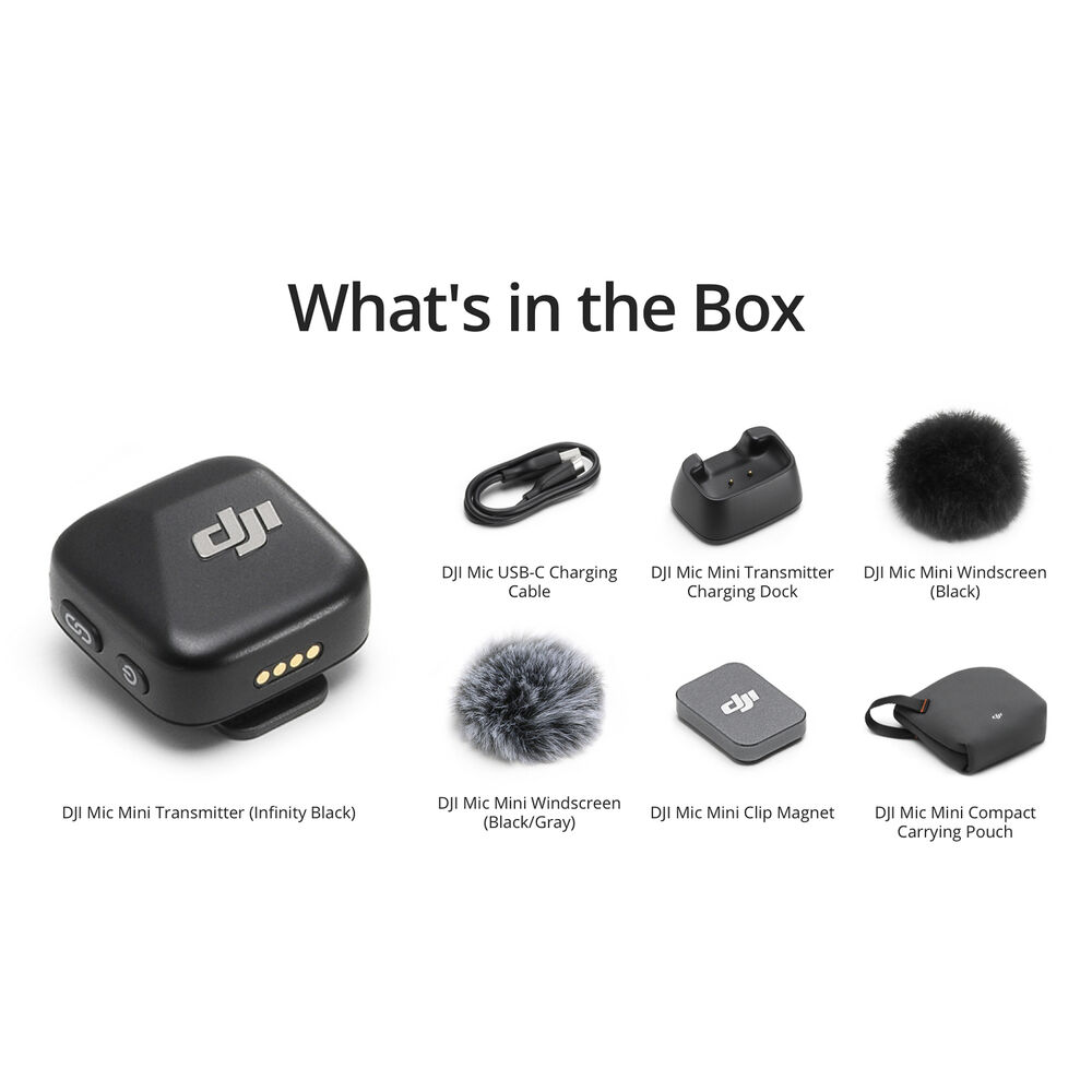 Бездротовий петличний мікрофон DJI Mic Mini Transmitter Infinity Black (CP.RN.00000431.01)