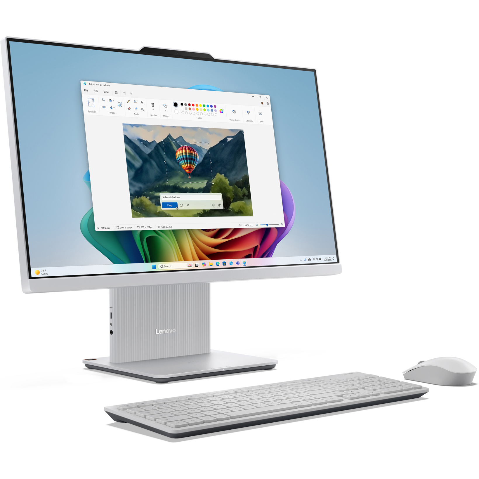 Моноблок LENOVO IdeaCentre AIO 24AKP10 Cloud Gray (F0JC001BUO)