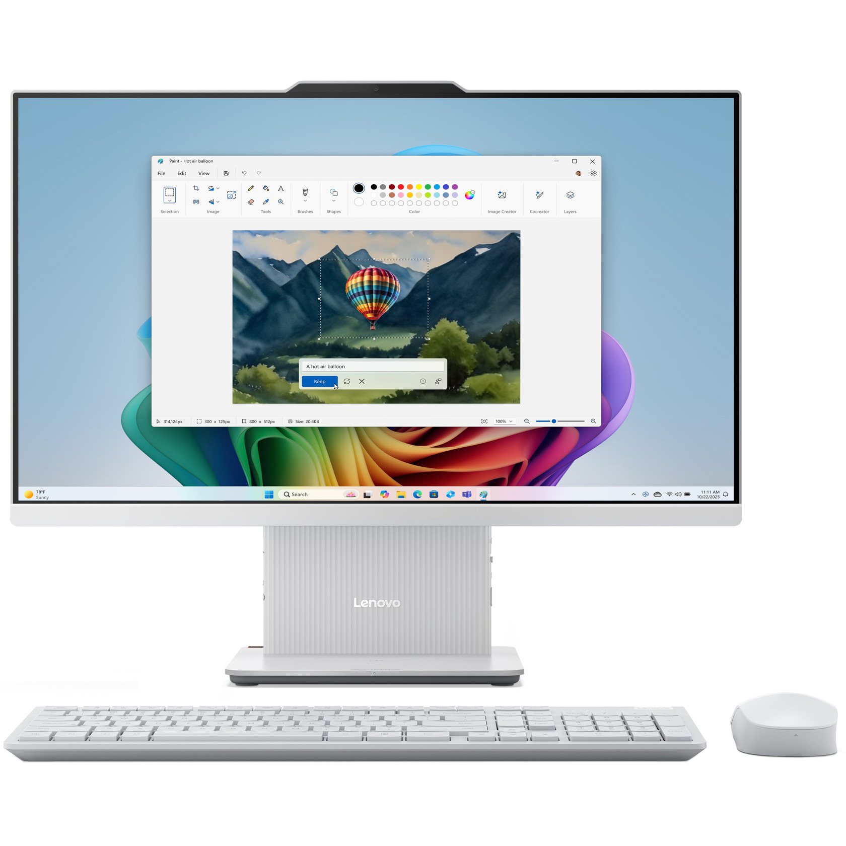Моноблок LENOVO IdeaCentre AIO 24AKP10 Cloud Gray (F0JC001BUO)